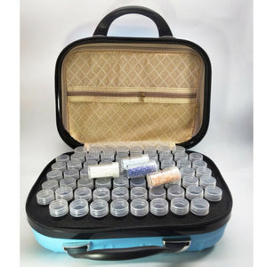 132 Bottle BLUE Storage Carry Case | DIY 5D Diamond Painting Kit Accessory | Craft Bead Container - Art By The Bay - Craft Organization