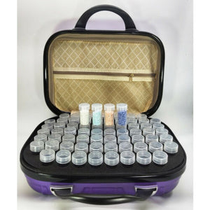 132 Bottle PURPLE Storage Carry Case | DIY 5D Diamond Painting Kit Accessory | Craft Bead Container - Art By The Bay - Craft Organization