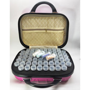 132 Bottle ROSE PINK Storage Carry Case | DIY 5D Diamond Painting Kit Accessory | Craft Bead Container - Art By The Bay - Craft Organization