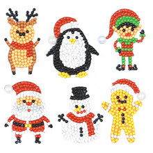 Load image into Gallery viewer, 6 Christmas Characters DIY 5D Diamond Painting Sticker Kit - Art By The Bay - Art & Craft Kits