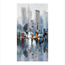Load image into Gallery viewer, Abstract City Canvas Art Print | Cityscape Artwork | UNFRAMED - Art By The Bay