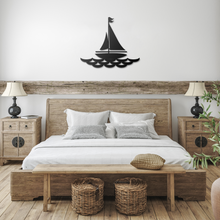 Load image into Gallery viewer, Metal Wall Artwork | Yacht Ocean Art Wall Decor - Art By The Bay