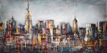 Load image into Gallery viewer, Abstract City Landscape Canvas Print | Cityscape Artwork | UNFRAMED - Art By The Bay - Canvas Wall Decor Prints