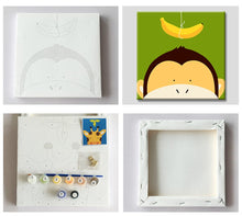 Load image into Gallery viewer, DIY Animal Art Painting Kit | Paint By Numbers | Kids Craft Activity - Art By The Bay - Canvas Wall Decor Prints