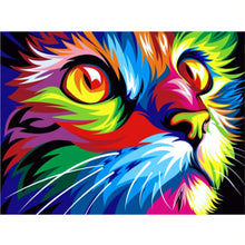 Load image into Gallery viewer, DIY Colourful Cat 5D Diamond Painting | Kitten Full Square Resin Diamonds - Art By The Bay - Art & Craft Kits