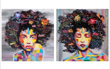 Load image into Gallery viewer, Modern Abstract African Woman Canvas Painting | Graffiti Art | UNFRAMED - Art By The Bay - Canvas Wall Decor Prints