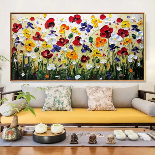 Flower Canvas Print | Modern Abstract Artwork | Unframed