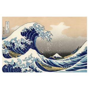 The Hollow of the Deep Sea Wave off Kanagawa Canvas Reproduction Art Print | Katsushika Hokusai | UNFRAMED