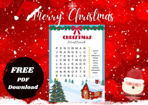 FREE Christmas Kids Word Search Puzzle - Art By The Bay