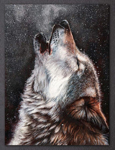 Animal Art Canvas Print: Howling Wolf (Framed/Unframed) - Art By The Bay - Canvas Wall Decor Prints