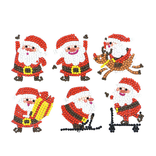 6 Santa Characters DIY 5D Diamond Painting Kit for Kids Craft Activities - Art By The Bay - Art & Craft Kit