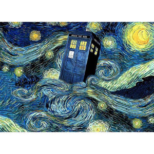 DIY Tardis The Starry Night 5D Diamond Painting kit - Sci-Fi Dr Who Craft - Art By The Bay - Art & Craft Kits
