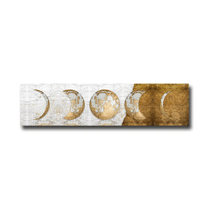 Gold and White Moon Phase Canvas Art Print | Unframed - Art By The Bay