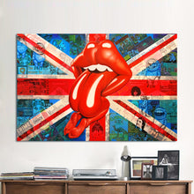 Load image into Gallery viewer, English Surrealism Canvas Print | Red Lips and Body | UNFRAMED - Art By The Bay - Canvas Wall Decor Prints