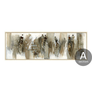 African Abstract Art Painting | Neutral Toned Canvas Print | UNFRAMED - Art By The Bay - Canvas Wall Decor Prints