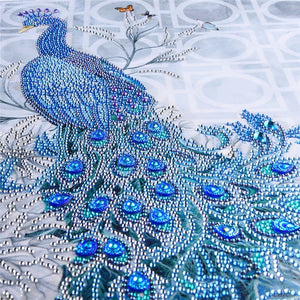 Peacock DIY 5D Diamond Painting | Rhinestone Art Activity - Art By The Bay - Canvas Wall Decor Prints