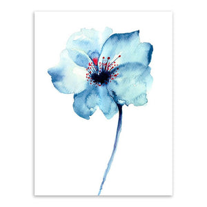 Pastel Watercolour Flower Painting Prints | Art Canvas Poster Prints | Unframed - Art By The Bay - Canvas Wall Decor Prints