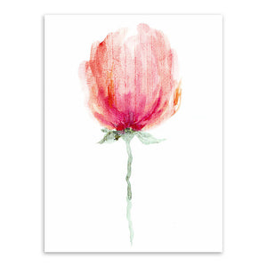 Pastel Watercolour Flower Painting Prints | Art Canvas Poster Prints | Unframed - Art By The Bay - Canvas Wall Decor Prints